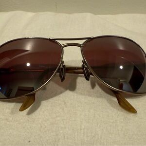 Maui Jim Aviator Sunglasses - Silver and Brown